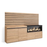 thumbnail of Dressoir, Opbergkast, Buffetkast, Sideboard, 214x35x145cm, Voor slaapkamer, Elektrische haard XXL, Ladekast, Commode, Moderne stijl, Eiken _ 445_16