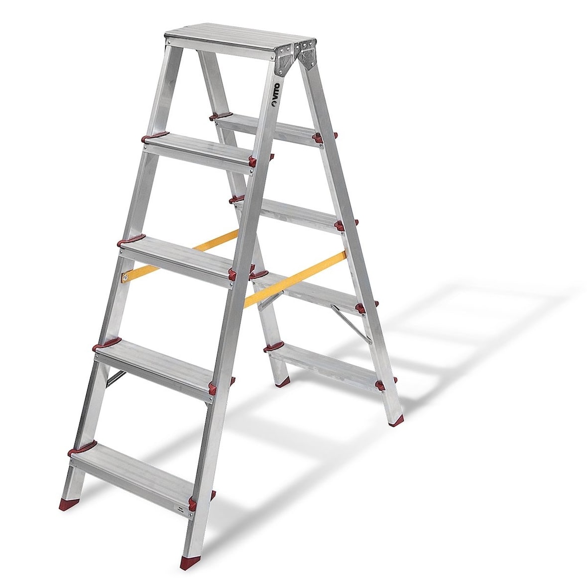 Scala a pioli in alluminio 2 x 5 gradini Portata 150 kg Altezza 1,14 m VITO