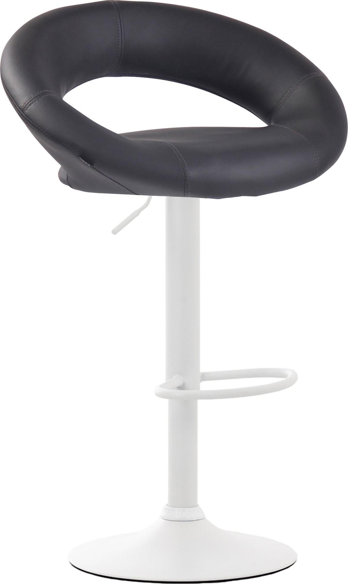 CHEFGASTRO Barhocker IGUAZU Kunstleder Weiß HxBxT 80x53x47cm Kunstleder Grau Barstuhl