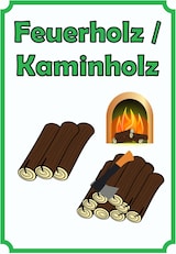 thumbnail of Verkaufsschild Schild Feuerholz Hochkant A3 (297x420mm)
