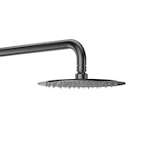 thumbnail of Duschsystem Duschgarnitur Grau gebürstet rund mit Regendusche Handbrause Thermostat und Duschstange