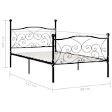 thumbnail of Cadre de lit sans matelas avec sommier à lattes métal 90x200 cm Modèle Fervelion