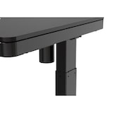 thumbnail of SIGMA Schreibtisch ET118, Glas, 120 x 60 cm, elektrisch höhenverstellbar, Ausgangsanschlüsse, schwarz