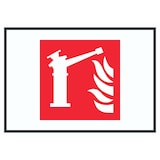 thumbnail of Feuerlöschmonitor Symbol Schild A5 Rückseite selbstklebend