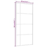 thumbnail of vidaXL Schiebetür ESG-Glas und Aluminium 90x205 cm Weiß