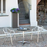 thumbnail of poltrona impilabile in alluminio con doppio tubo colore Grigio