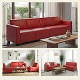 thumbnail of Sofá modular 4 plazas Lyon, polipiel ~ rojo