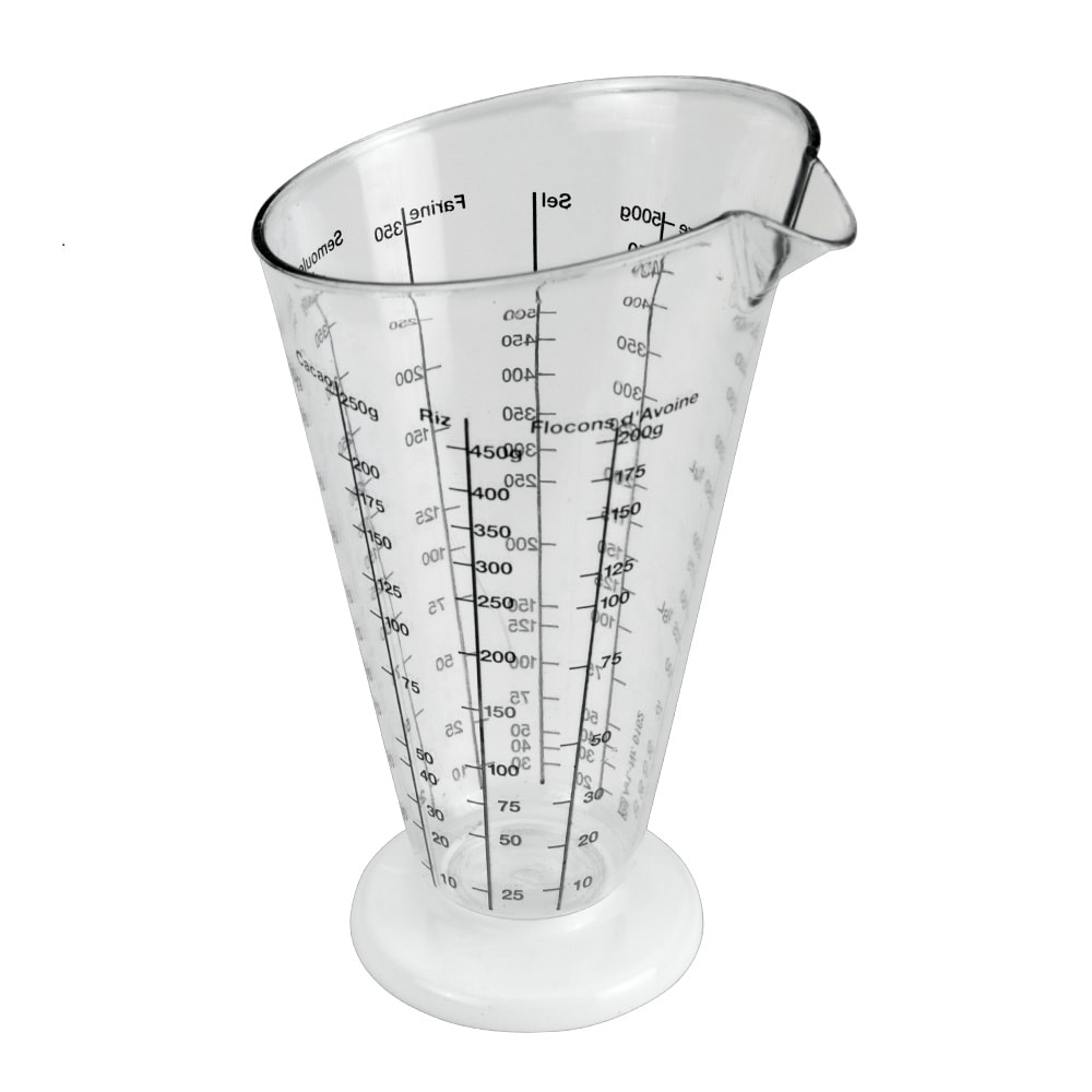 Verre doseur 0,5 l -  550.00 cl Transparent / Cristal Rond Plastique Metaltex 12.00x12.00 cm