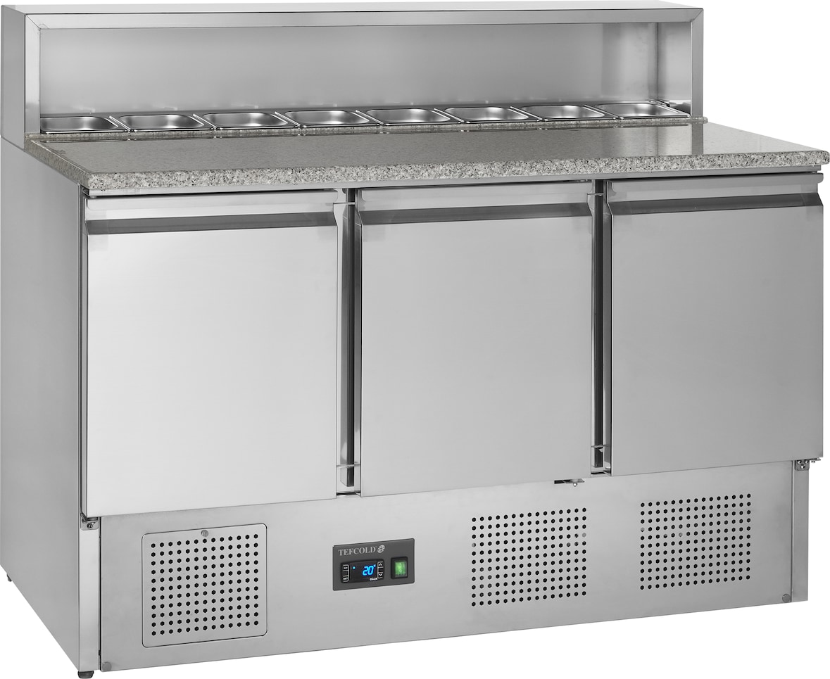 TEFCOLD Pizzakühltheke GN 1/1 PT930 400l SS 304