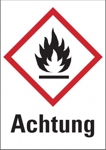 Dreifke® Gefahrstoffetiketten - Flamme (GHS 02) - 37x52 mm Folie selbstklebend