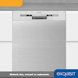 thumbnail of Exquisit Geschirrspüler EGSP9313-EF-030E inox | Spülmaschine 60 cm | ECO-Modus | Maßgedecke: 13 | Startzeitvorwahl | Unterbaugerät