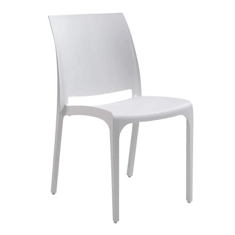 VOLGA sedia da giardino in plastica colore Bianco