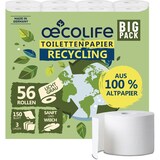 thumbnail of Toilettenpapier RECYCLING, 56 Rollen à 150 Blatt, 3-lagig, superweich, Dermatest geprüft