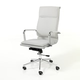 thumbnail of Oreste Luchetta poltrona da ufficio PALY WHITE in pelle sintetica Bianca H.110 x L.57 x P.66 cm