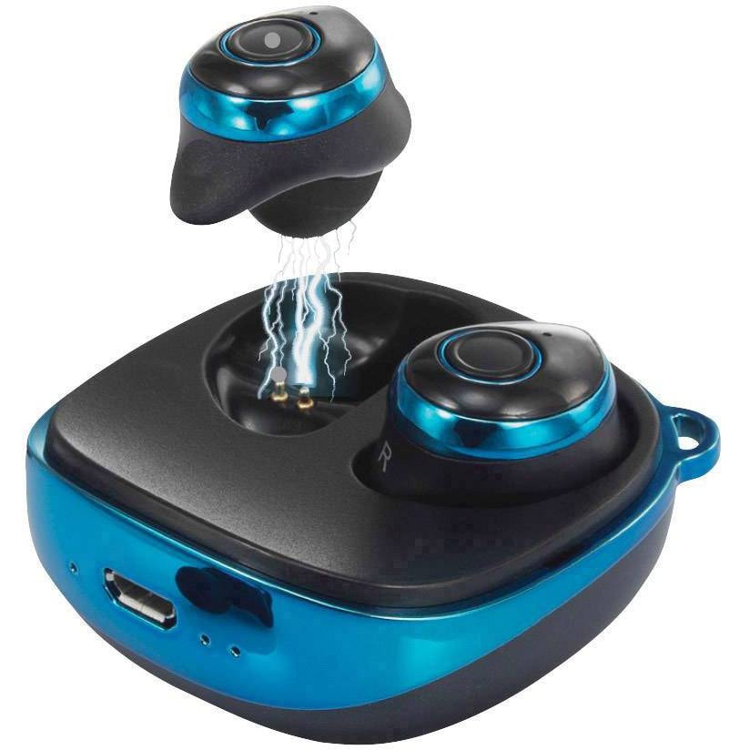 Renkforce RF-BTK-200 In Ear Kopfhörer Bluetooth® Blau, Schwarz Headset RF-3387438