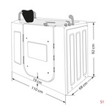 thumbnail of Sitzwanne Whirlpool Badewanne mit Tür S08WP-A-L 68x110cm