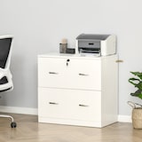 thumbnail of Vinsetto Cajonera para Oficina con 2 Cajones para Documentos Archivos Cerradura y 2 Llaves para Estudio Despacho 74x42x72 cm