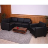 thumbnail of Modular Sofa-System Couch-Garnitur Lyon 4-1, Kunstleder ~ schwarz