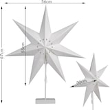 thumbnail of Casaria LED Weihnachtsstern mit Ständer Beleuchtet 60 cm creme Papierstern Weihnachten Weihnachtsdeko Leuchtstern Dekostern Adventsstern