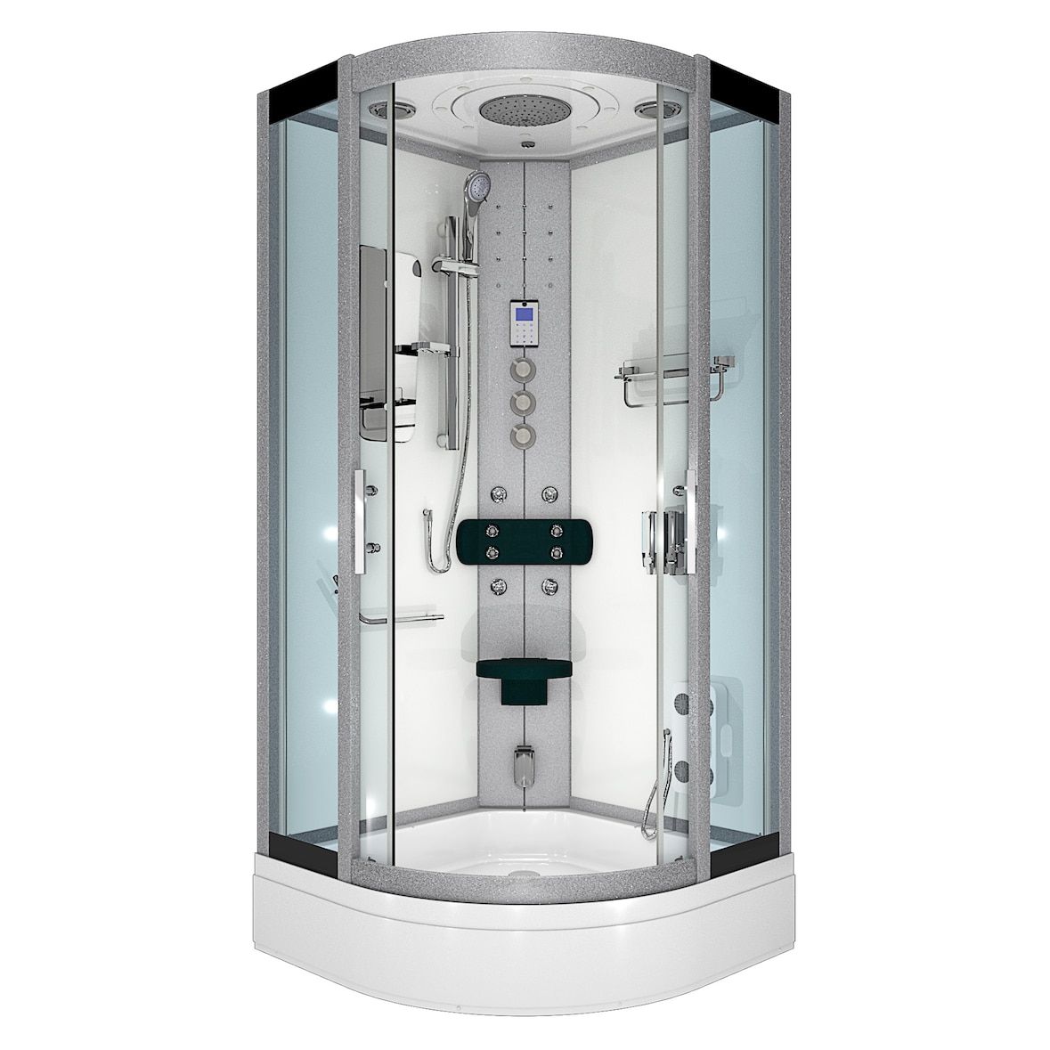 Duschkabine Komplettdusche Fertigdusche Dusche D46-60T1 100x100 cm ohne 2K Scheiben Versiegelung