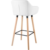 thumbnail of Conjunto de 2 bancos de bar em pele Grant branco