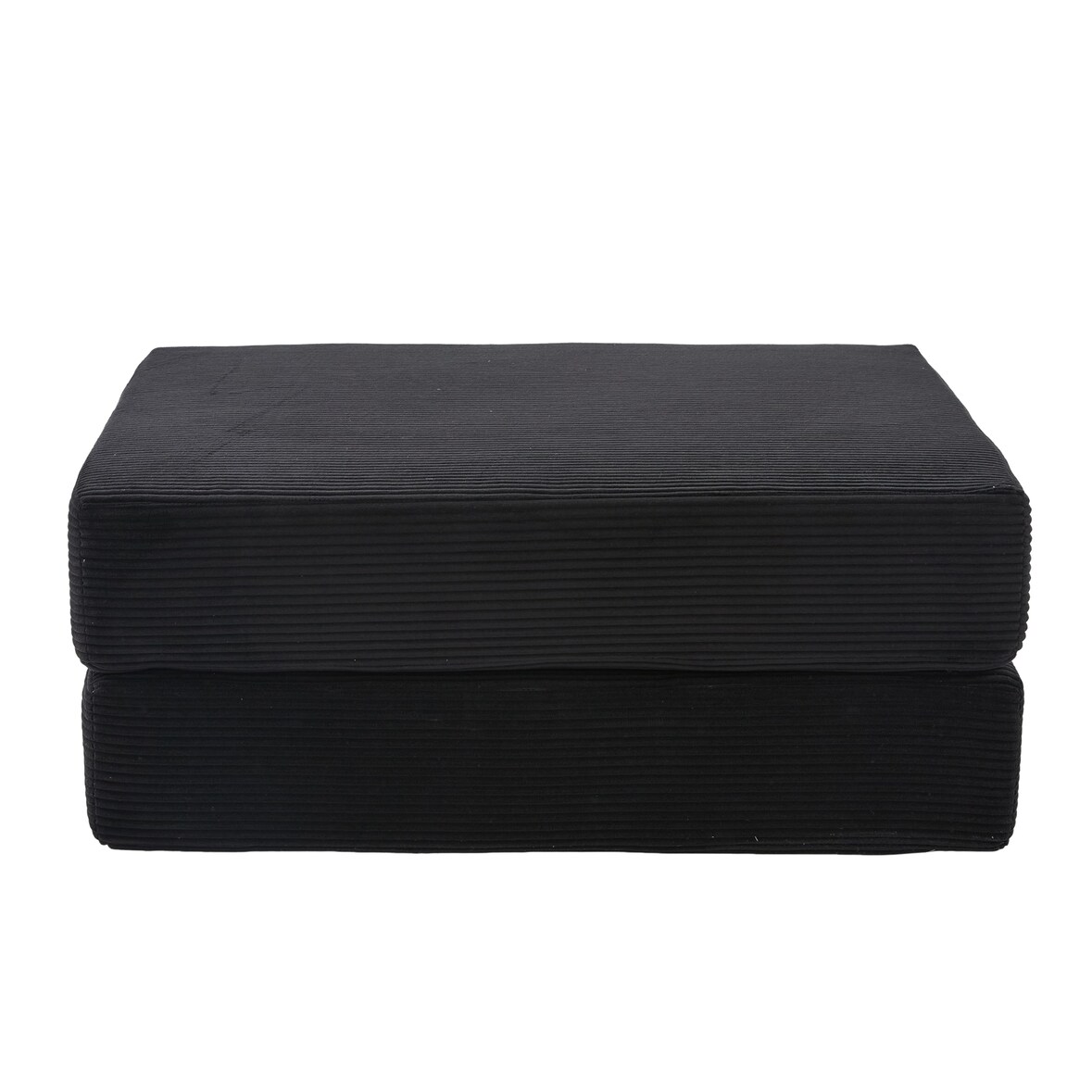 Kompressionssessel Cord schwarz 112x95x67 cm mit Kissen & Seitentasche