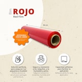 thumbnail of OFITURIA Film Embalar Elástico Rojo para Embalar, Rollo de Plástico Protector Envíos y Mudanzas, Rollo de 50cm y hasta 400 m Estirables (3 rollos)