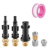 thumbnail of tectake Set tubo sturatore con 2 ugelli e 3 adattatori - 405176