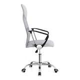 thumbnail of Ergonomischer Bürostuhl Drehstuhl mit Armlehnen und höhenverstellbar für Schreibtisch atmungsaktiver Stoff gepolsterte Sitzfläche  65 x 65 x 118 cm