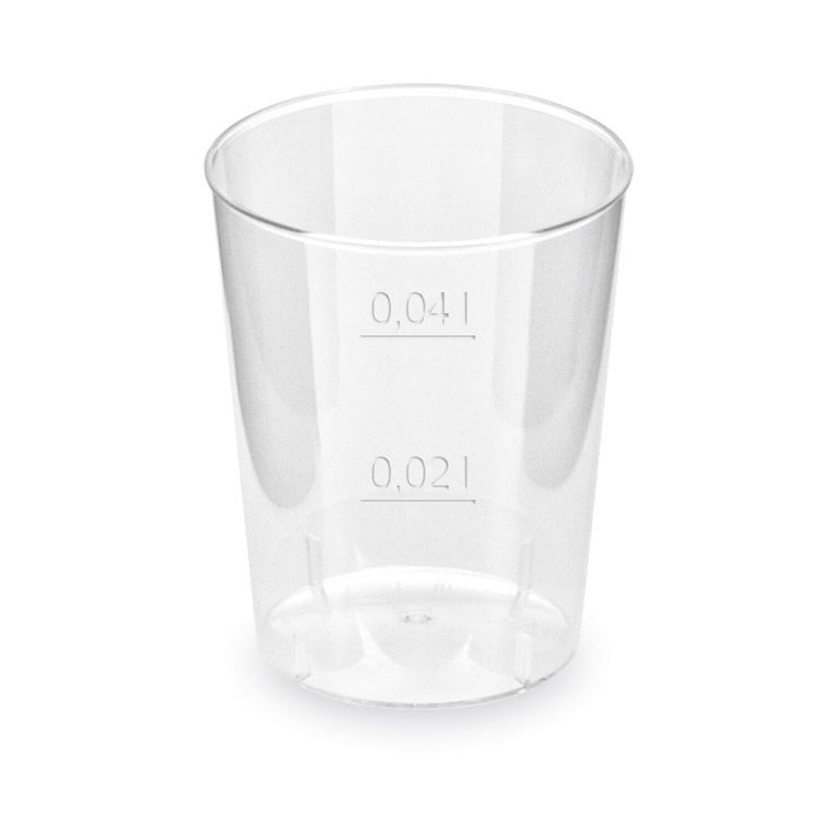 100x Schnapsglas glasklar Shotgläser Stamperl mit Eichstrich PS 2cl / 4cl