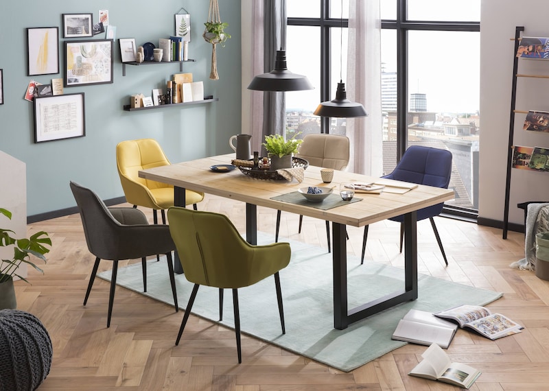Möbilia Fauteuil | hoes linnen | frame metaal | gewatteerde rug | B 55 ...