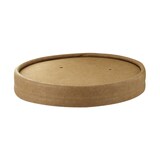 thumbnail of 125x Deckel für Bio-Suppenbecher Pappe rund O9,8 cm braun biologisch abbaubar