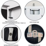 thumbnail of PROREGAL Stahlschrank BEE mit 7 lackierten Fachböden | HxBxT 195x92x42cm | Schwarz-Weiß | Werkstattschrank Werkzeugschrank Aktenschrank