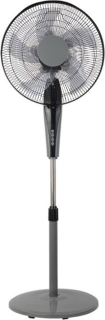 IluminaShop Ventilador de Pie Negro / Gris 55W Aluminio / ABS / Policarbonato Motor AC     incluido