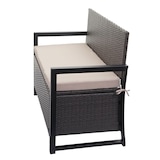 thumbnail of Décoshop26 - Banc de jardin 2 places en polyrotin gris coffre de rangement coussin d'assise beige 04_0004170