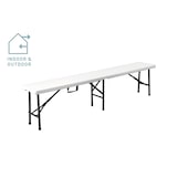 thumbnail of METRO PROFESSIONAL Banco dobrável Pamua, aço, assento em HDPE, 183 cm, branco