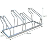 thumbnail of BRASQ Fietsenrek voor 4 Fietsen - Fietsentandaard - Fietsrek - Fietsbeugel voor Vloer Inclusief bevestigingsmateriaal - Zilver