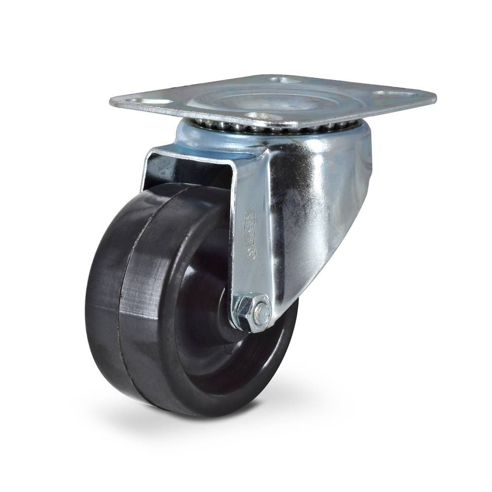 Ruote girevoli alte temperature 8 cm in resina supporto zincato