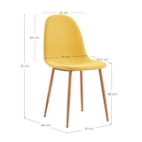 thumbnail of Pack 2 Sillas de Comedor Amarillo Lino Nuova 91x51x44cm Thinia Home