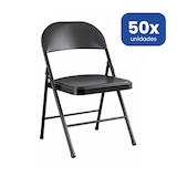 thumbnail of Pack 50 Sillas Negras Plegables Premium Asiento y Respaldo Acolchado en Polipiel PU (78x45x45 cm)