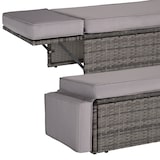 thumbnail of tectake Sofá de ratán Corfú  Gris