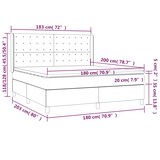 thumbnail of vidaXL Boxspringbett mit Matratze & LED Hellgrau 180x200 cm Stoff