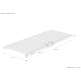 thumbnail of Niederflurbett metallfrei 80x200 Futon metallfreier Lattenrost, Fichte unbehandelt V-60.97-08 mit Matratze
