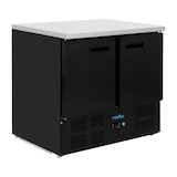 thumbnail of Polar G-Series Doppel Tür Kühlschrank Theke Schwarz 257Ltr