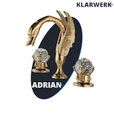 thumbnail of ADRIAAN | 3-gats badkamerkraan grote zwaan goud | Hotelcatering luxe design badkraan 2-greeps mengkraan wastafelmengkraan
