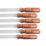 thumbnail of BEM ADANA Premium Edelstahl Grillspieße für Kebab, Schaschlik und Fleisch, 6 Stück, 60 cm lang mit Holzgriffen und Aufbewahrungstasche