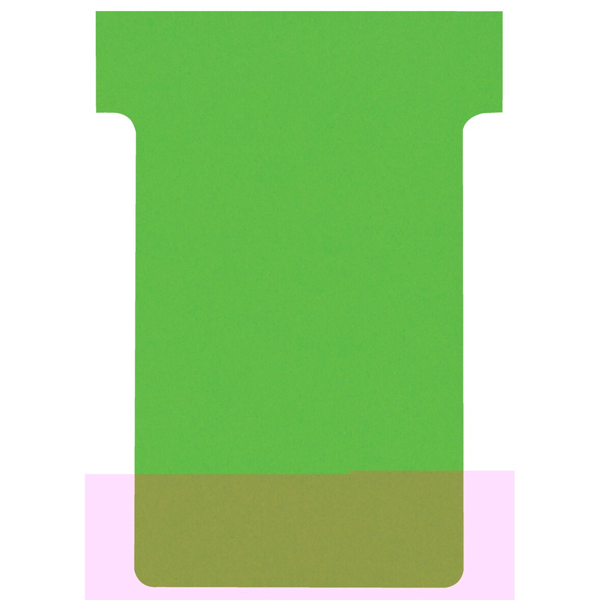 Pack de 100 fiches T, indice 2 / 60 mm, 170 g/m², vert