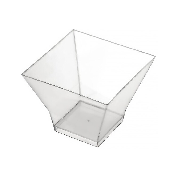 MONOUSO - Mehrweg Schüssel aus PS "Pagode Medium" Transp. 200ml 8x8cm (240 Stück)