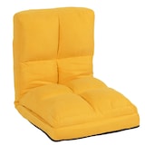 thumbnail of Sedia da pavimento HWC-N45, poltrona da pavimento letto cuscino 4 posizioni reclinabili, velluto ~ giallo