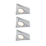 thumbnail of Paulmann Éclairage sous-meubles LED 3x2,8W 140x110mm 3x170lm 230/12V carré Acier brossé 93572